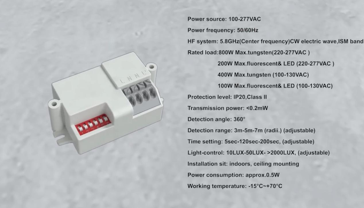 PDLUX запускає PD-MV1031-5,8 ГГц 360 ° мікрохвильового датчика руху для розумного освітлення та безпеки